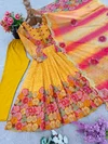 Jf 030 Tebby Orgenza With Embroidery Sequence Work Gown